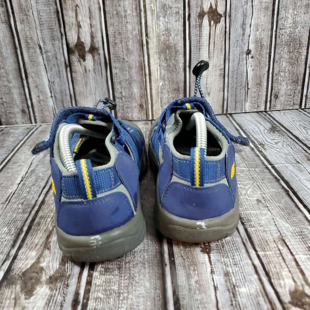 Keen Youth Newport H2 Waterproof Sandals Blue Yellow Hiking Outdoor Trail Size 5